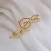 Grampo de Cabelo com Fivela de Sapo Strass Temperamento Liga Feminina Grampo Lateral de Temperamento Clipe Lateral Grampo para Cabelo Quebrado Grampo de Uma Palavra Joias Acessórios de Cabelo