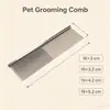 Peine de acero para aseo de mascotas transfronterizo, peine de dientes finos para eliminar el pelo suelto, peine desenredante para gatos, peine para gatos de pelo largo, peine de dientes densos para eliminar el pelo suelto, venta al por mayor