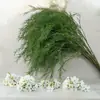Arreglo Floral Artificial Verde Estilo Monet para Boda Follaje Hierba Bigote de Dragón Caña Decoración de Boda en Césped Hojas Verdes al por Mayor