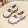 Zapatos Mary Jane con Lazo para Niña Dulce Princesa Estilo Otoño 6-12 Años Zapatos de Cuero Suave para Niños Zapatos Negros de Suela Suave para Estudiantes