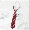 Estilo Universitario JK Japonés Corbata Perezosa Sin Nudo Corbata de Camisa Temporada de Graduación para Mujer vino tinto Traje de Saimen Traje de Licenciatura Corbata de Moño Mujer