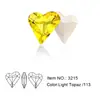 Dongzhou Diamante de Corazón Torcido con Punta Inferior de 16 mm Accesorios para Joyería DIY Diamante de Cristal con Forma Especial Joyería de Diamante Collar Joyería de Diamante al por Mayor