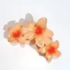 Pinza para el cabello con flor de lirio degradada para el temperamento de la niña