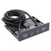 Tipo Mayorista Enchufe USB-C Hacia Adelante y Hacia Atrás Audio DIY Unidad Suave Panel Frontal Caja de Computadora de Escritorio Interfaz de 3.5 pulgadas