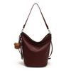 Bolso pequeño vintage de otoño e invierno 2024 para mujer, bandolera informal de estilo occidental, bandolera sencilla tipo cubo
