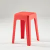 Banquinho de Plástico Espessado Empilhável Doméstico Extra-espesso Simples Restaurante Banquinho Alto Assento com Bolsa Macia Cadeira Vermelha da Internet Banquinho Alto