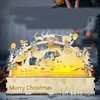 Suministro de Manualidades de Madera Juguetes de Rompecabezas Navideños Rompecabezas DIY Adornos Navideños LED Cada Adorno Navideño