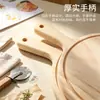 Aimanyuwu Oferta Especial 9,99 Prato de Madeira para Pizza 9 polegadas Prato Redondo para Pão Bandeja com Alça para Uso Doméstico Prato de Pizza