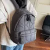 Mochila de Algodón Acolchada de Moda Modelo Nuevo 2025 Mochila de Algodón Relleno Bordada para Mujer con Múltiples Compartimentos para Viajes Diarios y Uso Casual Mochila Pequeña para Mujer