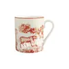 Taza Cruzada Dijia Ruyi Tigre Porcelana Ósea para Hombres y Mujeres Leche Taza de Agua para el Hogar Regalo Taza de Té para Oficina