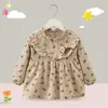 Funda para vestido de princesa infantil, babero para bebé, delantal impermeable de otoño/invierno, prenda reversible de manga larga, ropa elegante y protectora para niñas