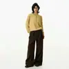 Suéter de Punto Versátil Otoño para Mujer, Estilo Coreano, Bloques de Color a Rayas, Cuello Henley, Holgado, Suave, Nuevo Top