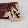 Yiwu hilo dorado color que se conserva chapado en oro DIY Tenglong Tengyun conduciendo niebla tallado tridimensional pieza de flor grande cabeza corona de fénix 168.89