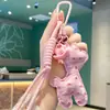 Llavero Creativo de Jirafa de Cuero de Dibujos Animados Colgante para Bolso de Pareja Accesorio de Moda Llavero Lindo para Coche