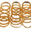 Venda por atacado natural citrino pulseira nicho meninas primeira joia contas redondas asa amarelo torre pulseira de cristal viver em estoque
