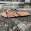 Sandalias de Playa Retro para Vacaciones para Mujer, Chanclas Planas para Uso al Aire Libre, Pantuflas Tejidas de Talla Grande en Stock