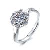Anillo de Moissanita de Imitación para Mujer Nicho de Alta Gama No se Desvanece Anillo de Pareja de Boda Propuesta Anillo de Quilates Joyería de Zirconia