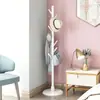 Perchero de madera maciza, perchero de pie para dormitorio, uso doméstico, perchero vertical simple, perchero para bolsos de sala de estar interior