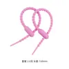 Corbatas para Cables de Silicona Suave de Colores, Engrosadas, Corbatas Ajustables de Tirar y Bloquear Transfronterizas, Correas de Sujeción para Cables de Silicona con Forma de Renacuajo