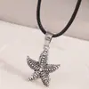 Joias Mais Vendidas Transfronteiriças da Amazon Colar com Pingente de Estrela-do-Mar Personalizado Lado Único Conjunto de Colares Brincos Moda Europeia e Americana