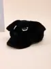 Moda Otoño e Invierno Nuevo Felpa Lindo Cachorro Enojado Pato Gorra Viaje al Aire Libre Cortavientos Cálido Versátil Sombrero Octagonal