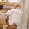 Mono de Verano a Cuadros Rojos con Lazo, Manga Corta, Ropita de Verano, Ropa para Exteriores, Bebé, Infantil, Ropa para Niños, Traje para Gatear