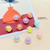 Cadena para teléfono móvil hecha a mano con cuentas transparentes de color amoroso y flores pequeñas de conejo de amor, accesorios para collar