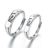 Anillo de pareja Bixin original para hombre y mujer, anillo abierto con inscripción, personalidad, estudiante, simple, regalo japonés y coreano para el Día de San Valentín