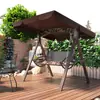 Silla Mecedora para Patio Exterior, Hierro Forjado, Uso Doméstico, Jardín Exterior, Doble Cuna, Hamaca de Ocio, Silla Mecedora de Balcón para Villa