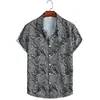 Comercio exterior primavera y verano Nuevo 2023 Amazon Camisa de manga corta floral para hombre Camisa hawaiana casual estampada