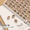 Celebridade da Internet K9 Lótus d'Água Unha Vermelha Diamante Explosivo Coração Torto Pequeno Quadrado Gordo Formato Especial Fundo Pontiagudo Joias de Cristal Diamante Atacado