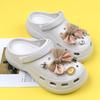 Sapatos Adaptáveis Cave Sapatos Flor Fivela de Sapatos Decoração Superior Rhinestone Pearl Chain Estilo Perfumado DIY Laço Estereoscópico INS