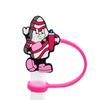 Navidad Rosa 8/10mm Tapa de Popote Cubierta de Popote de Silicona Grado Alimenticio Cubierta de Popote a Prueba de Polvo Venta Directa de Fábrica