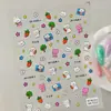 Adesivos Originais de Arte para Unhas Coelhinho Fofo 5D Em relevo Cereja Coelhinho Pequeno Adesivos de Unha DIY Acessórios Estilo AA