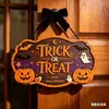 Nuevo producto transfronterizo: letrero de puerta de madera plano para Halloween, decoración de pared creativa, letrero de decoración navideña, venta al por mayor del fabricante