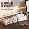 Caja de almacenamiento de escritorio expandible con divisores, organizador multifuncional portátil para escritorio de oficina, adecuada para cables de datos y bolsitas de té, tamaño grande
