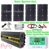 Painel solar 100W portátil armazenamento de energia externo sistema solar conjunto inversor controlador onda senoidal pura