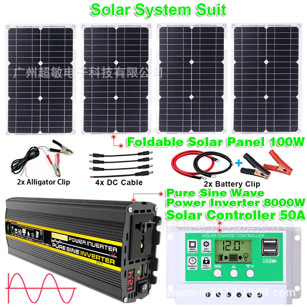 solar system CM-HZ8000+100W+GR