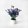 Planta de grama de frutas artificial de 7 galhos para desktop transfronteiriço, mini planta em vaso, decoração de mesa de escritório, flor artificial, pequeno ornamento de bonsai