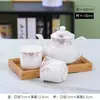Bule de Chá Cerâmico Panela Única Bule de Grande Capacidade Conjunto de Bule Osso China Bule Doméstico Resistente a Altas Temperaturas Chaleira de Água Copo de Água com Bandeja