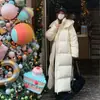 Chamarra larga de plumas para mujer, nuevo modelo de invierno, hasta la rodilla, hasta el tobillo, extralarga, abrigo grueso de algodón