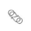 Plata de ley S925 hebilla S hebilla W hebilla M más anillo accesorios para joyería DIY hebilla de conexión para pulsera hebilla geométrica plateada chapada en oro