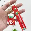 Llavero Navideño Transfronterizo Colgante Caja Sorpresa Papá Noel Muñeco de Nieve Árbol de Navidad Llavero Navideño Colgante Pequeño