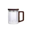 Taza de té resistente a altas temperaturas Taza de separación de agua y té Resistente al calor Gran capacidad Juego con tapa Portátil Para hacer té Taza de agua de oficina Ceremonia del té