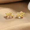 Brincos de Açúcar com Corda de Cânhamo Trançada Brincos Únicos Entrelaçados Design Simples Versátil Senso de Design Luxo Leve Nicho Novos Brincos Femininos
