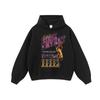 Sudadera con capucha para hombre con estampado de estrella de Hip-Hop europeo y americano, lavado pesado, desgastada, estilo retro, tendencia nacional, manga larga