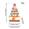 Decoraciones de Mesa de Madera para Navidad Hombres de Jengibre Madera Exquisita Mesa Árbol de Navidad Adornos de Madera Maciza para Encimera