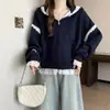[Acabamento original] Cardigã suéter com capuz feito na Europa feminino outono plus size menina cheinha modelador renda top
