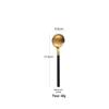 Talheres de Aço Inoxidável Transfronteiriços Faca e Garfo para Bife Ocidental Conjunto de Quatro Peças Cabo Quadrado Ouro Preto Colher Redonda Colher de Café Estilo Ocidental