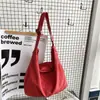 Estilo Perezoso Bolso de Lona Lavada para Mujer Bolso Cruzado de Gran Capacidad Bolso de Hombro Literario Juvenil Bolso Tote Simple Japonés y Coreano